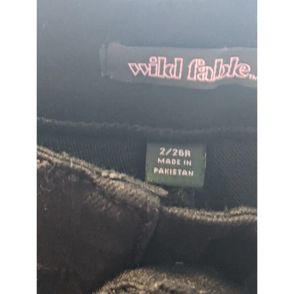Wild Fable Super High Rise Jean Shorts Black 2 Denim Classic Back Patch Pockets - Picture 6 of 11